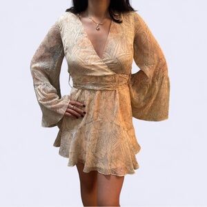 Elegant Cream Floral Dress